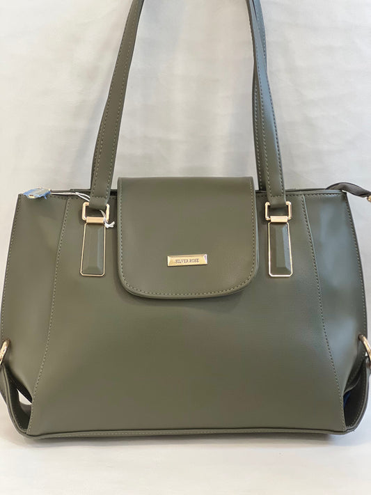 CASUAL BAG GREEN ( SILVER ROSE ) SHOULDER BAG