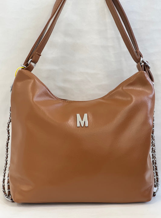 CASUAL BAG BROWN  COLOR SHOULDER AND BACKPACK