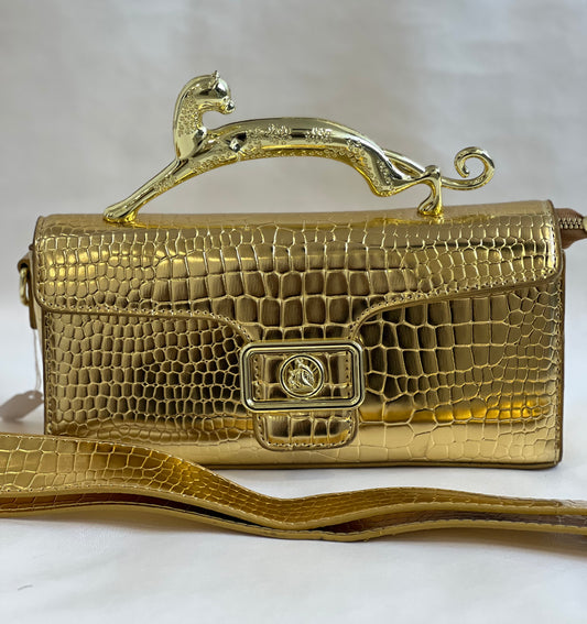 CASUAL BAG GOLD COLOR ( HAND BAG )