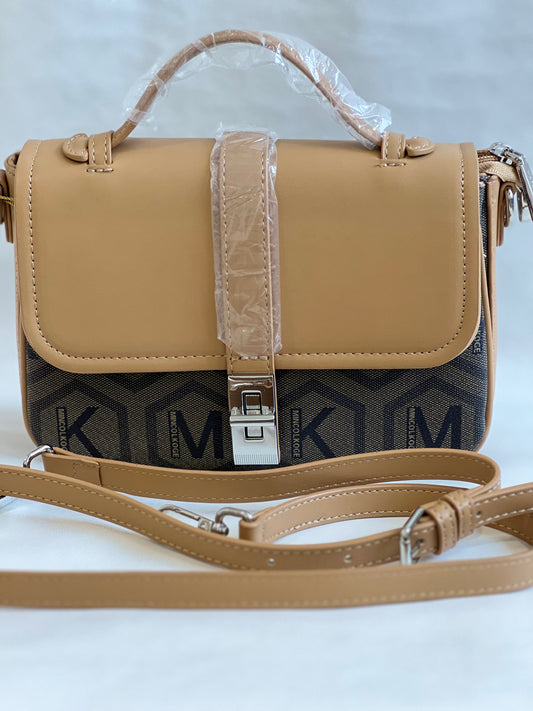 MK BEIGE CASUAL BAG ( SLING BAG )