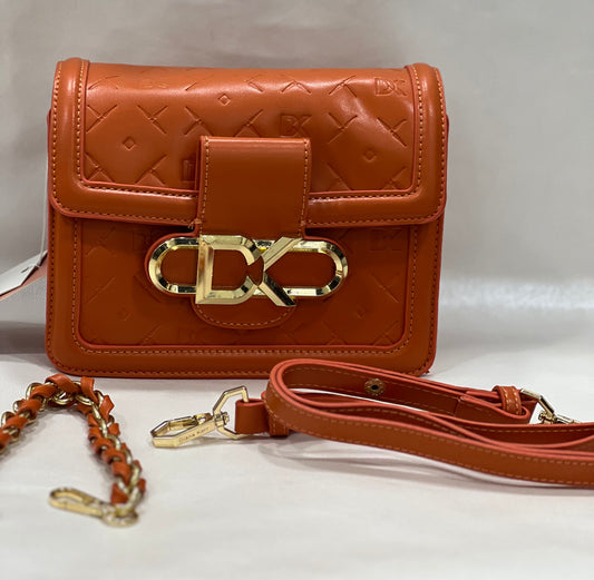 Diana Korr Black Orange Women's Handbag And Shoulder Bag