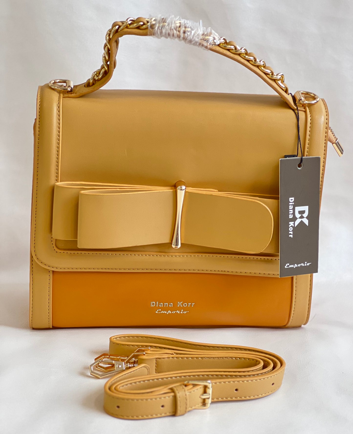 Diana Korr Mustard Handbag & Shoulder Bag