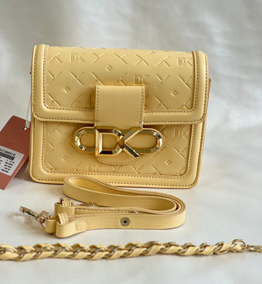 Diana Korr Black Yellow Women's Handbag And Shoulder Bag