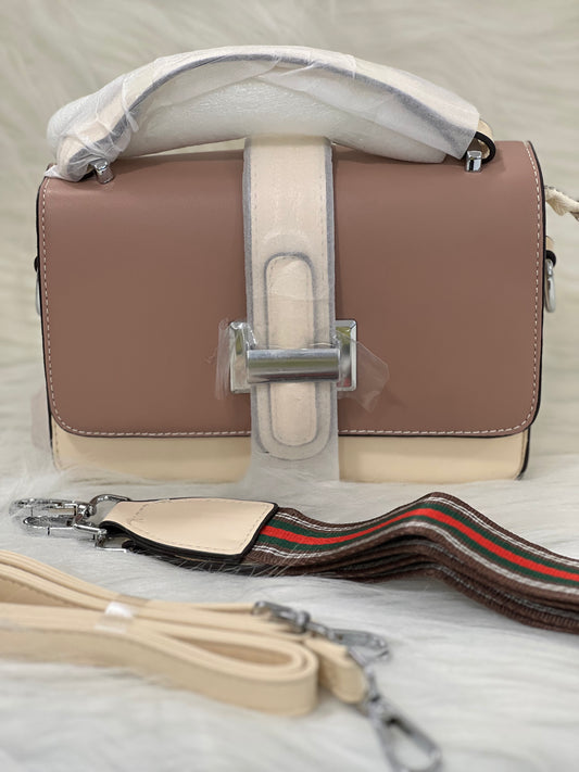 CASUAL BAG BEIGE COLOR SLING BAG