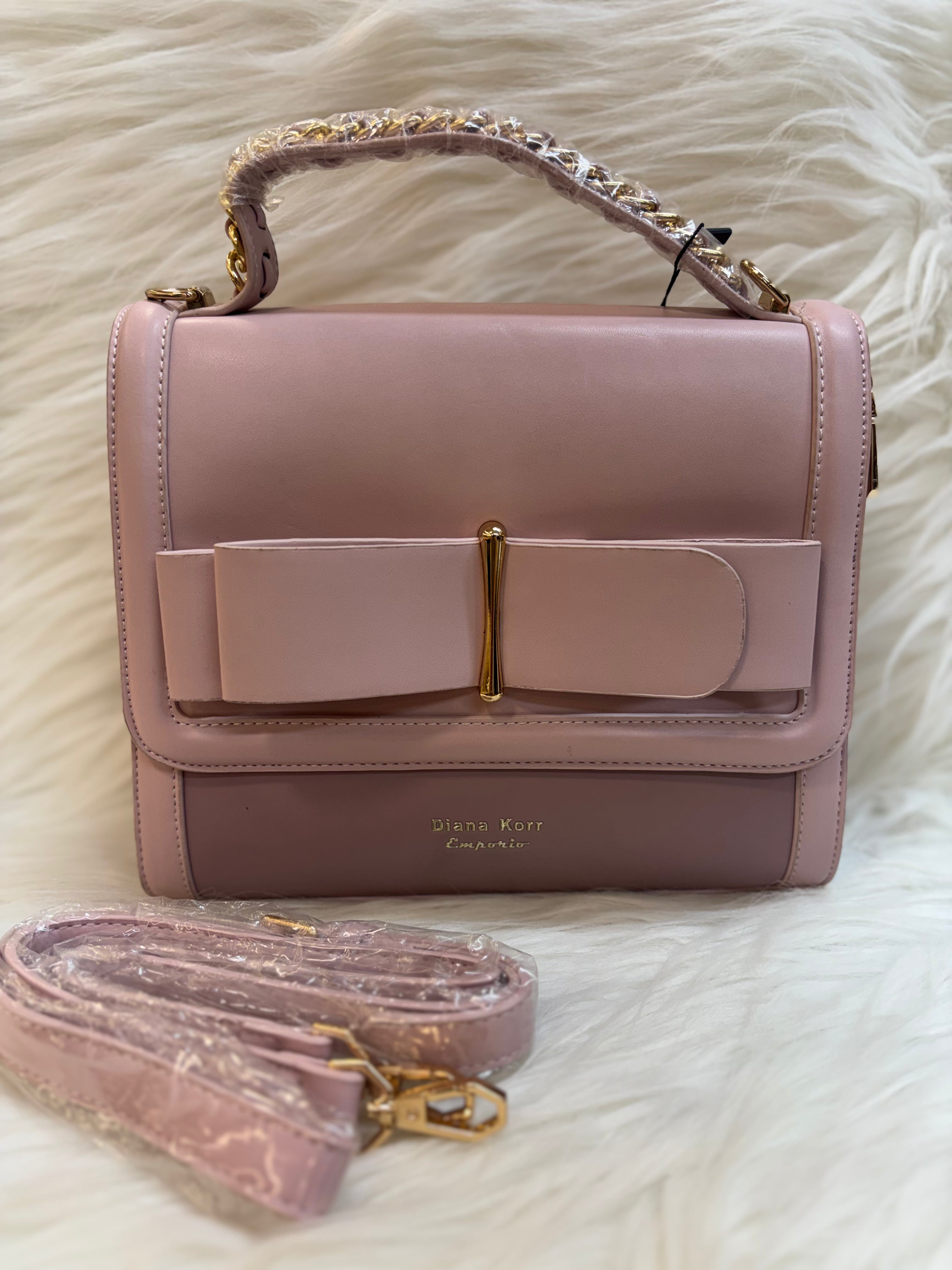 DIANA KORR LAVENDER BOW DESIGN HANDLE BAG TBS-DK7