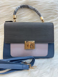 DIANA KORR GREY & BLUE COLOR TO HANDLE BAG TBS-DK3