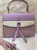 DIANA KORR CLASSIC TWO-TONE LAVENDER PURPLE TOP HANDLE SLING BAG-TBS-DK1
