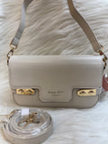 DIANA KORR GREY MINIMALIST FLAP SHOULDER BAG TBS-DK20