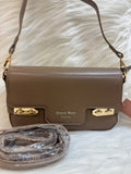 DIANA KORR KHAKI MINIMALIST FLAP SHOULDER BAG TBS-DK21