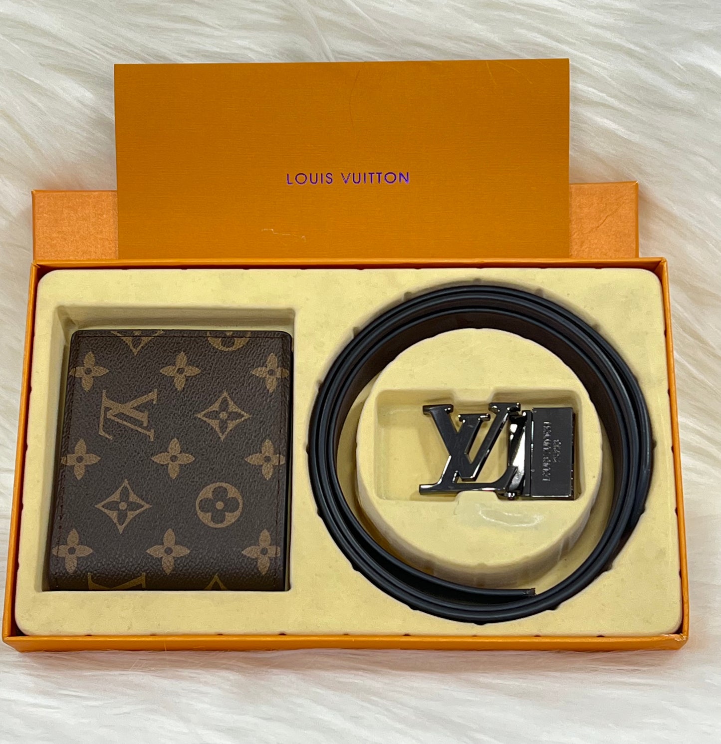 Premium Louis Vuitton Belt & Wallet Combo ( With Box )