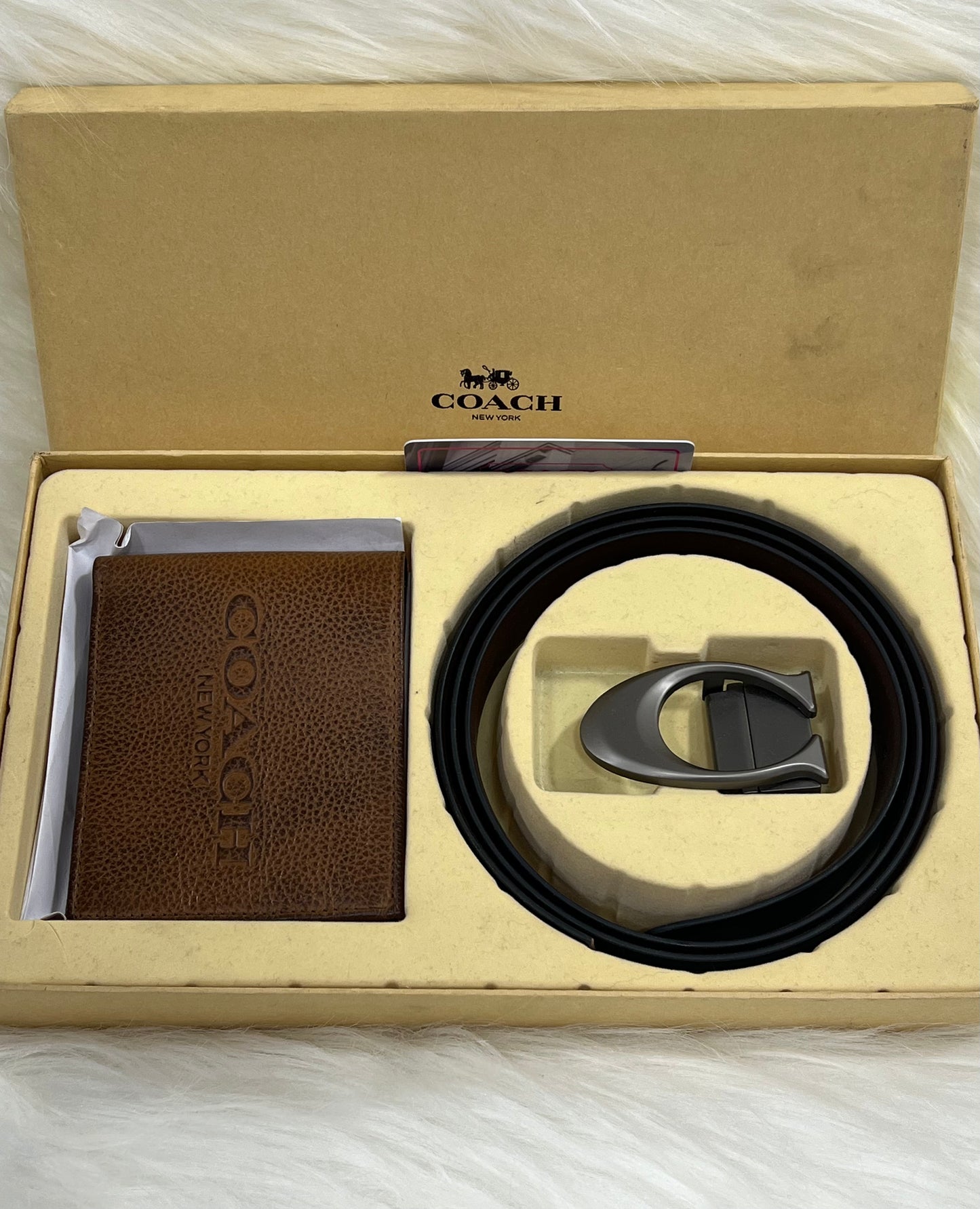Premium Coach Belt & Wallet Combo ( With Box )