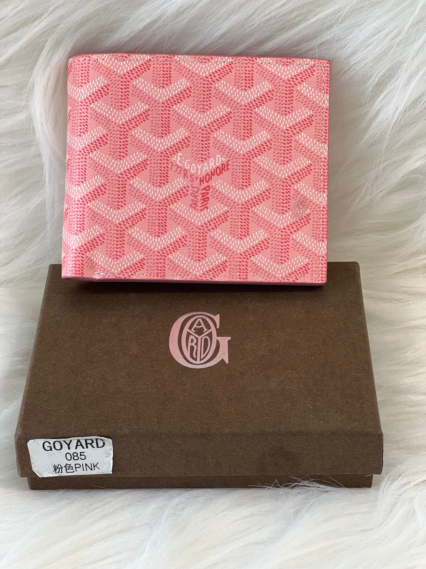 GOYARD PINK COATED CANVAS BIFOLD WALLET ( WITH BOX )