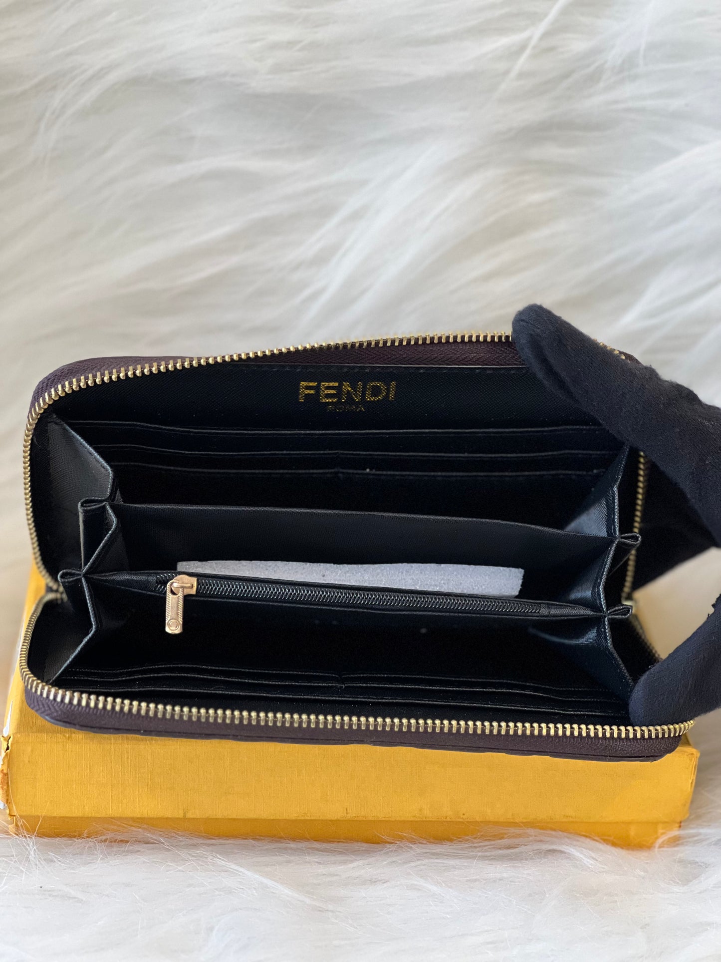 Fendi - Women's Small Leather Half Wallet Brown ( With box )