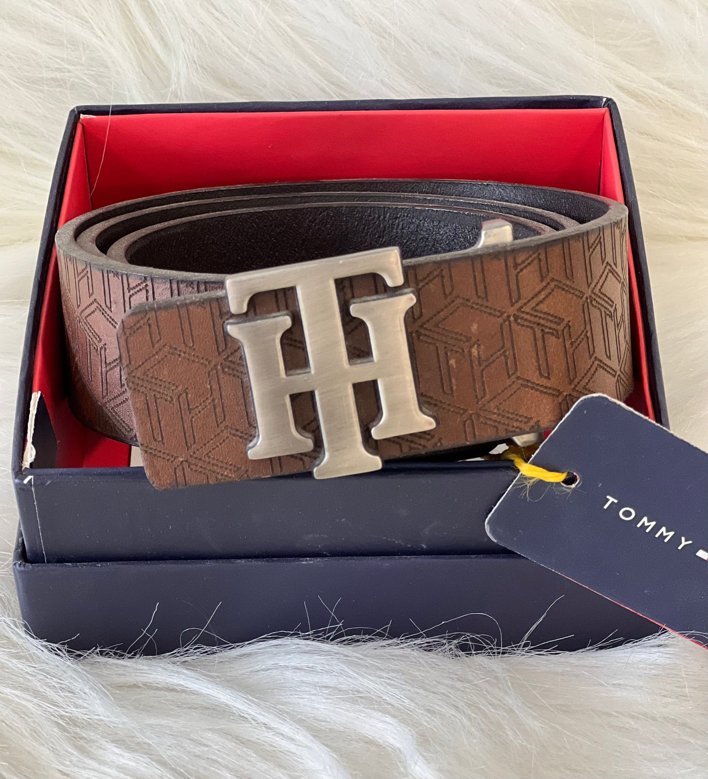 Tommy Hilfiger  Leather Men's Belt ( With Box )
