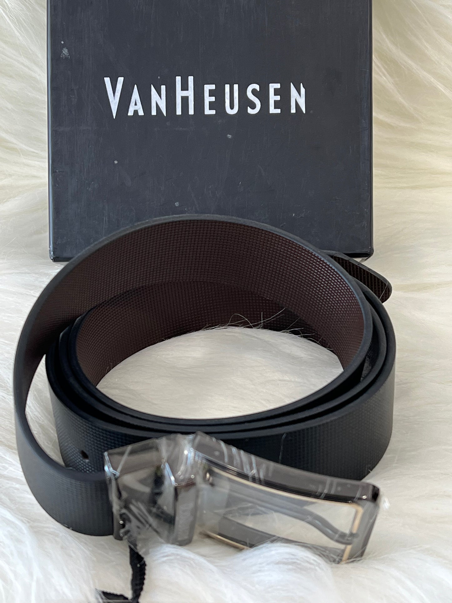 Reversible Black & Brown Italian Leather Men's Belt ( With Box )