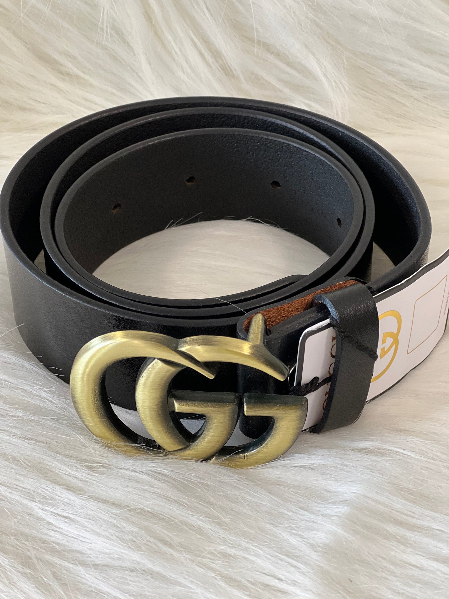 Gucci Gold Logo Buckle Belt