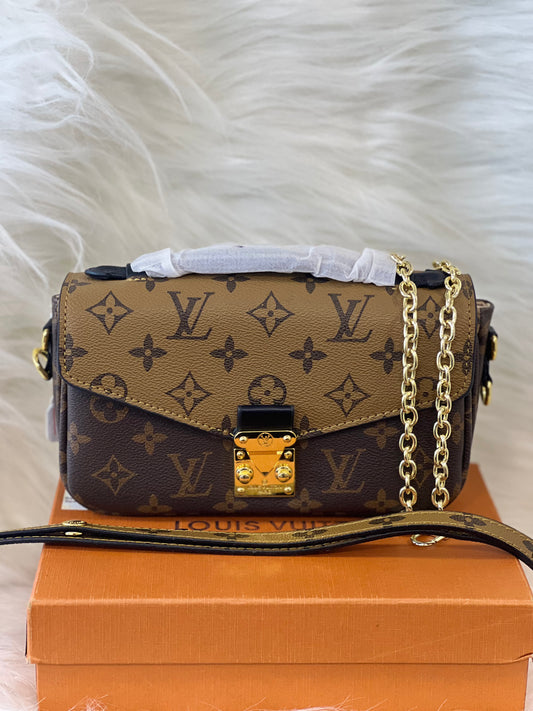 Louis Vuitton Pochette Metis Brown Monogram Sling Bag (With Box )