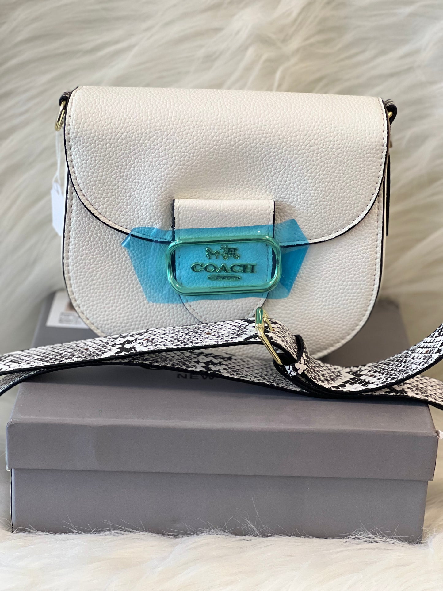 Coaach White Color Shoulder Bag ( With Box )