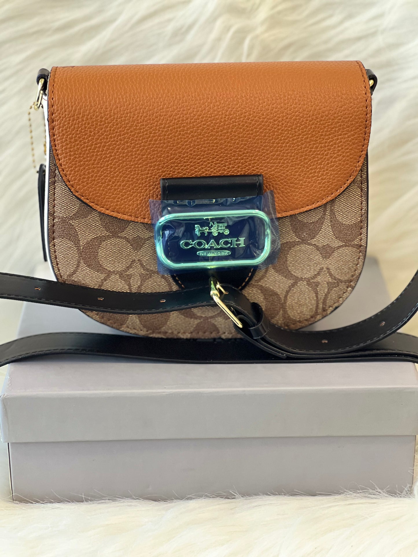 Coaach Tan Color Shoulder Bag ( With Box )