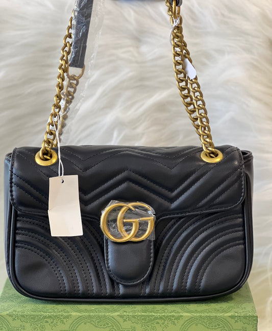 GUCCII BLACK LARGE SLING BAG ( WITH BOX )