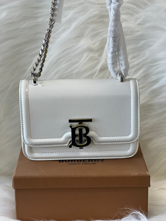 Burberry White Sling Bag ( With Box )
