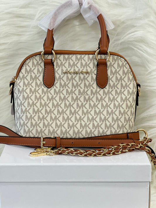 Miichael Kors Beige Brown Hand Bag( With Box )