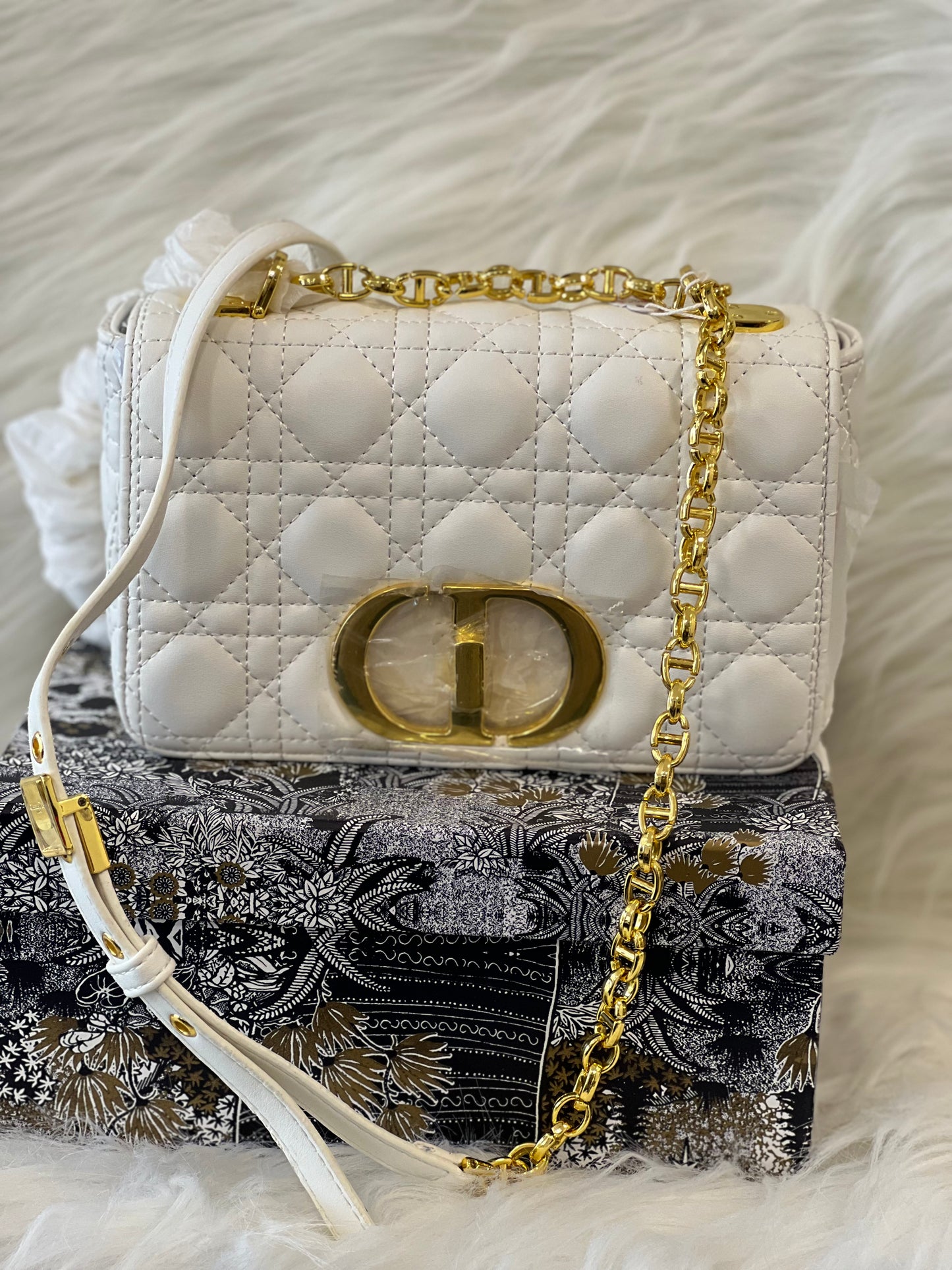 Diior White Sling Bag ( with Box )