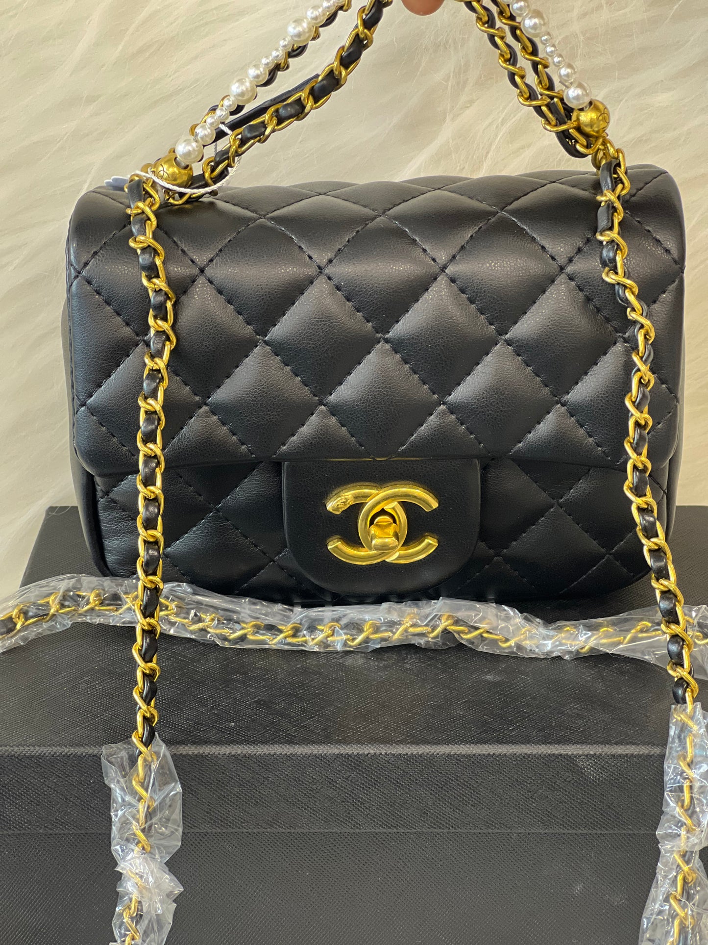 Chanell Black Sling Bag ( With box )