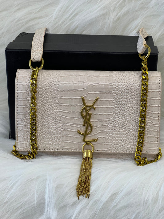 YSLL Beige Sling Bag ( With Box )