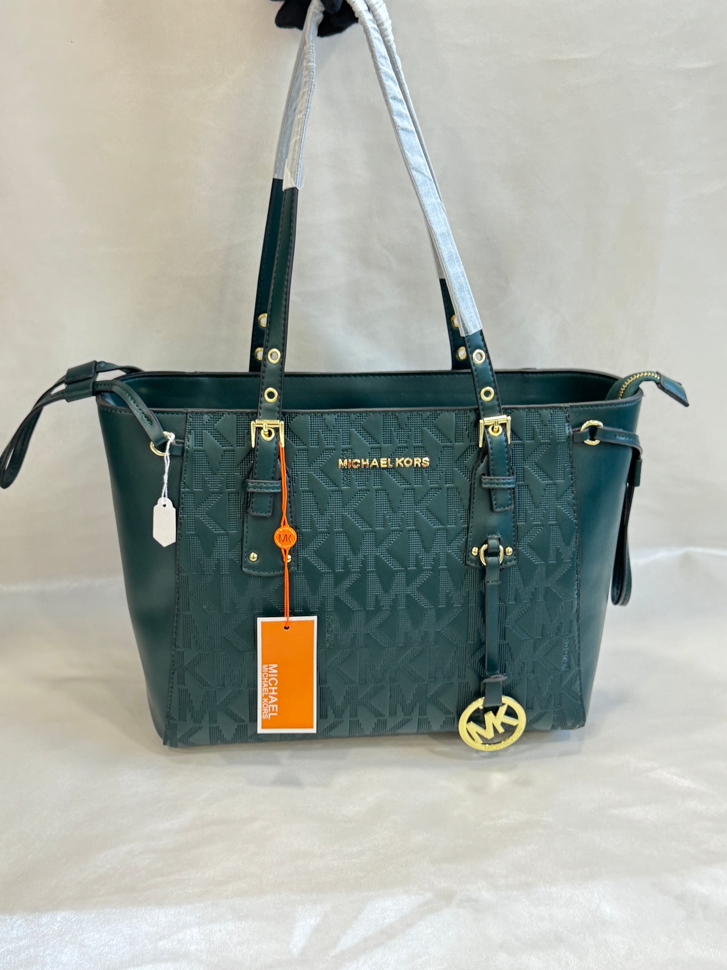 MICHAEL KORS DARK GREEN  TOTE BAG ( WITHOUT BOX )