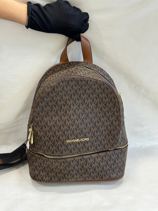MICHAEL KORS RHEA COFFEE BROWN BACKPACK ( WITHOUT BOX )