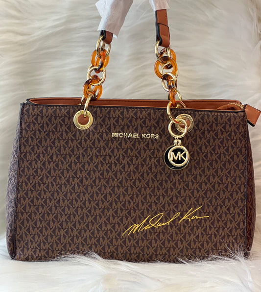 Michael Kors Coffee Brown Tote Bag ( Without Box )