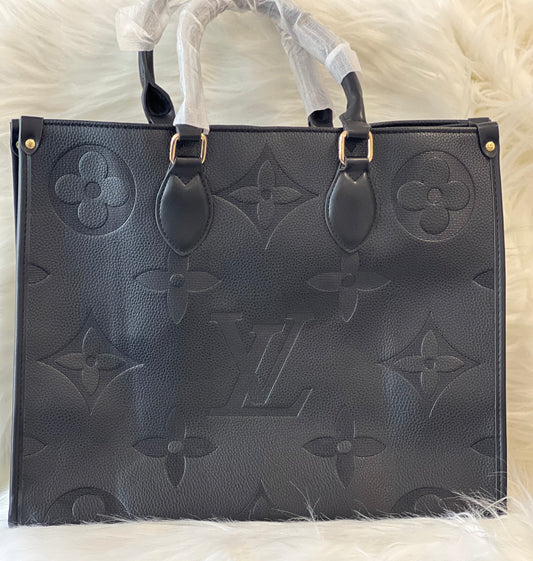 LOUIS VUITTON BLACK ON THE GO TOTE BAG ( WITHOUT BOX )
