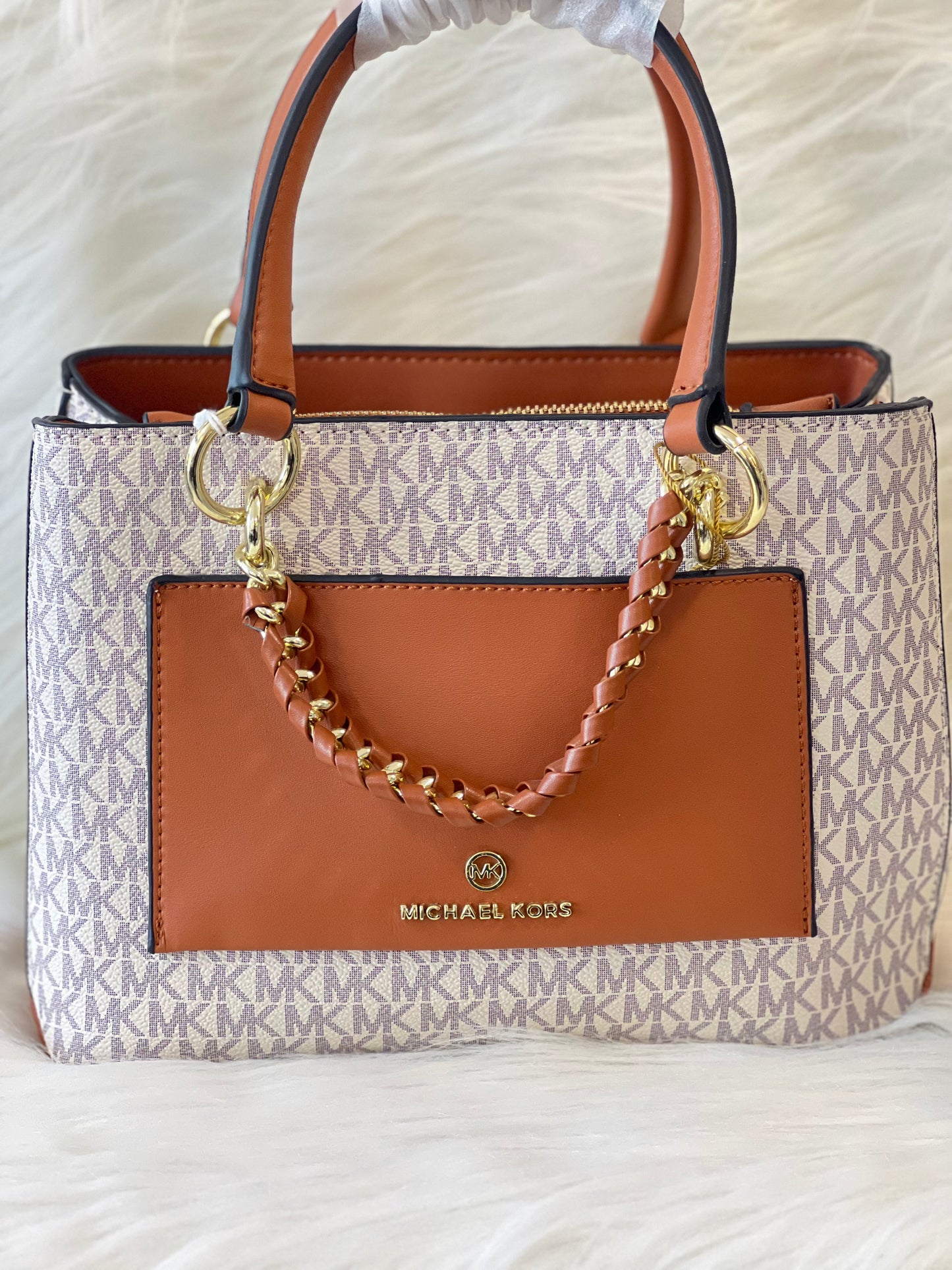 Michael Kors Beige Brown Handbag ( Without Box )