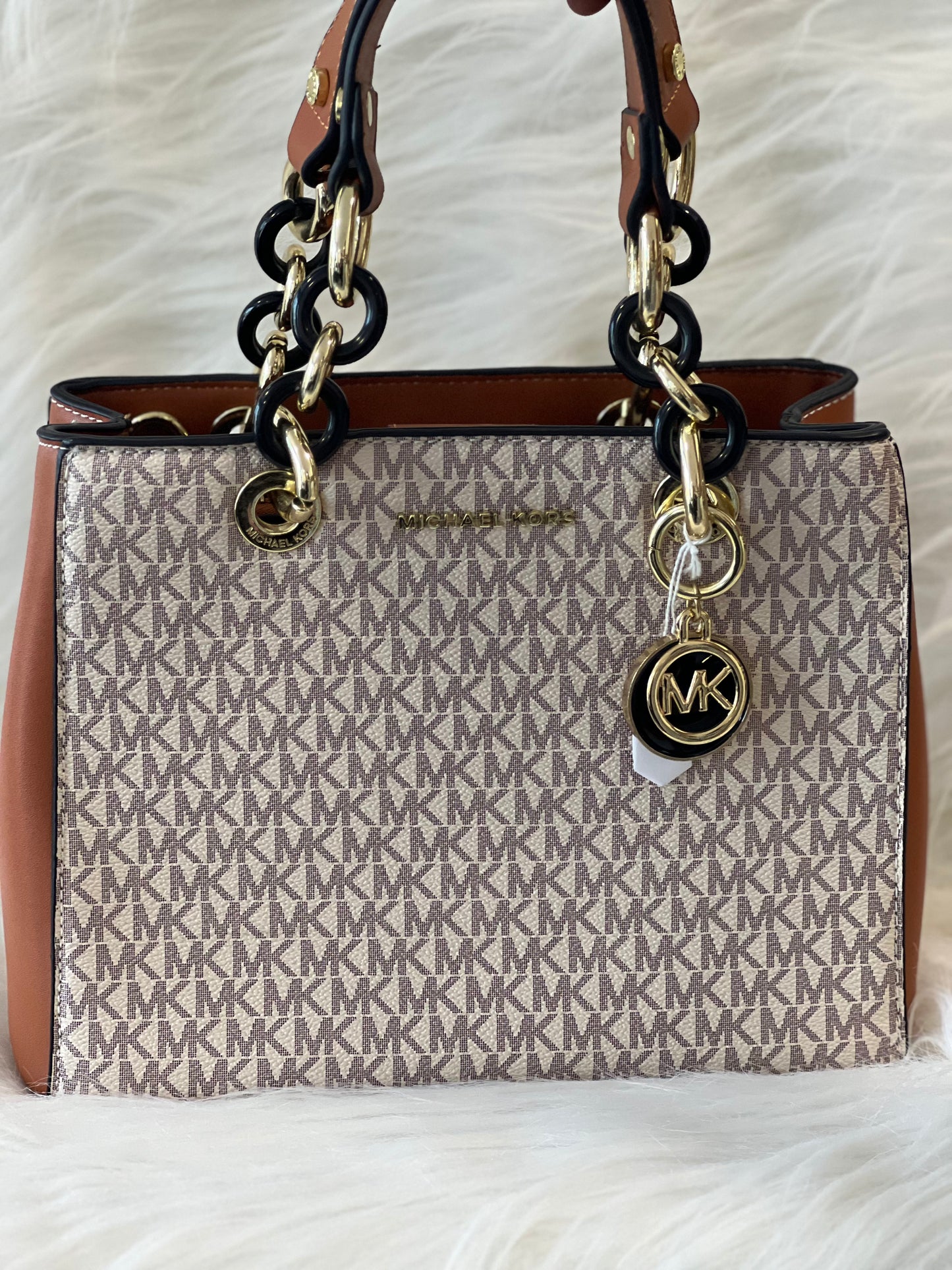Michael Kors Beige Brown Handbag ( Without  Box )