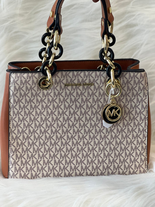 Michael Kors Beige Brown Handbag ( Without  Box )