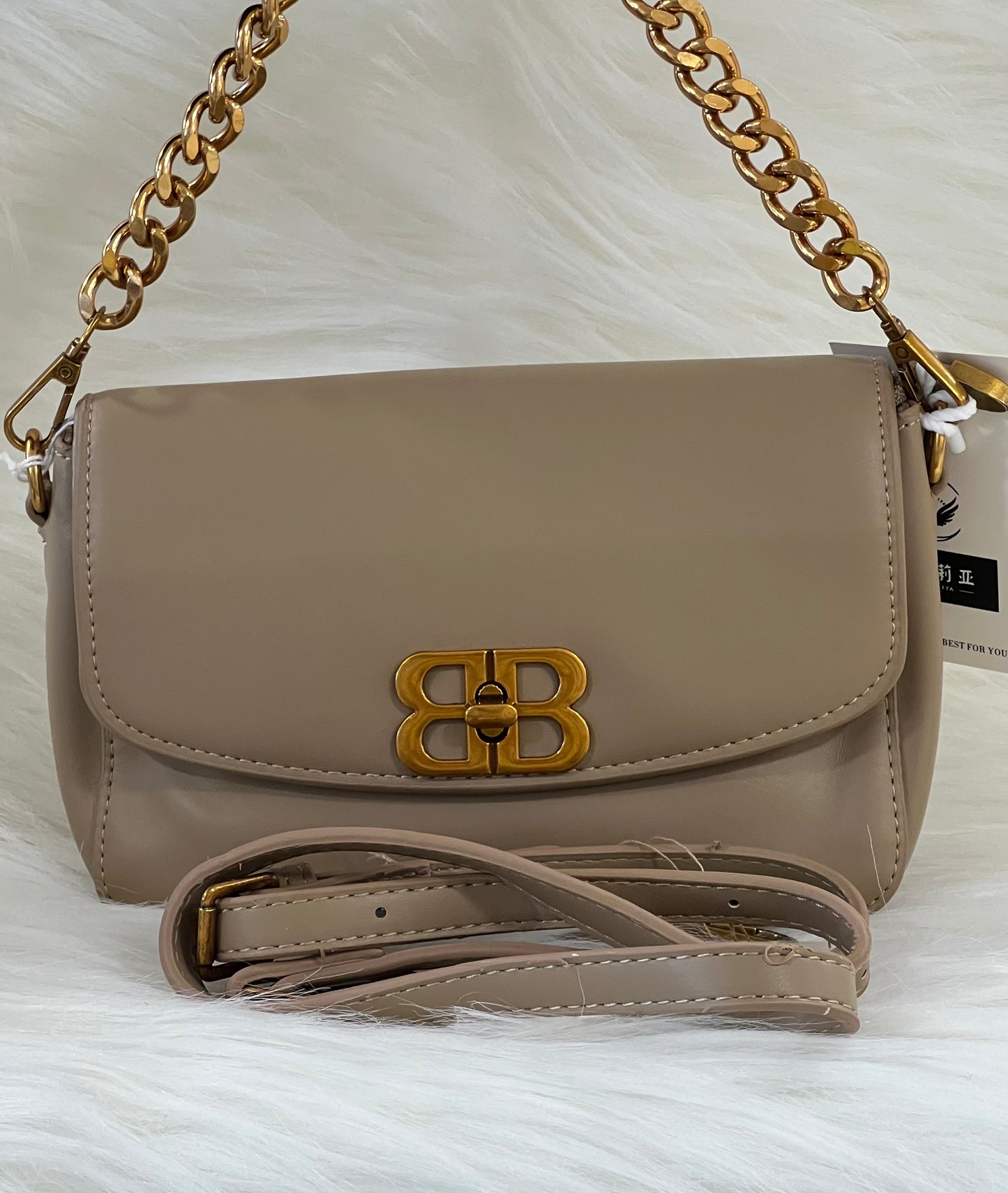 CASUAL BAG DARK BEIGE ( SLING  BAG )