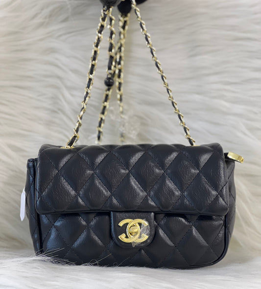 CHANAL CASUAL BAG BLACK COLOR ( SLING  BAG )