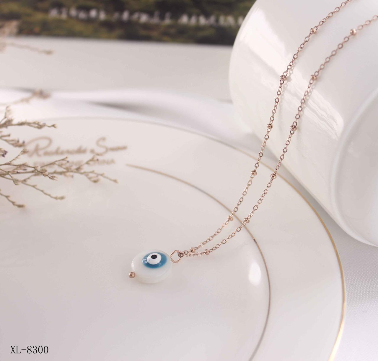 JTBS Gold Plated Evil Eye Choker Pendant Necklace For Women