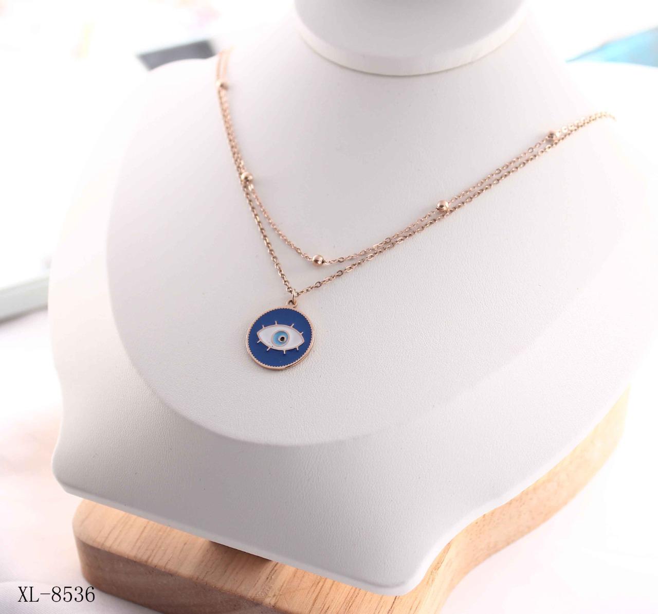 JTBS Estele Evil Eye Charm Pendant/Chain Necklace for Girls