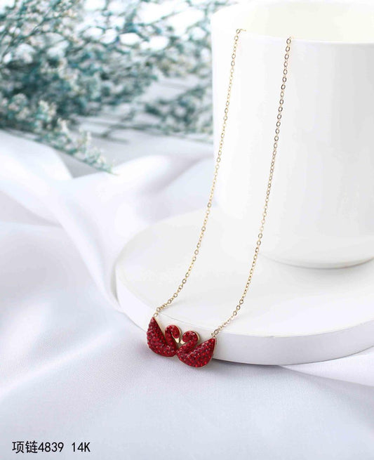 JTBS Red Swan Pair Necklace