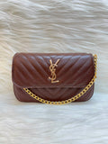 Y Quilted Luxe Sling Bag – Chocolate Brown | TBS-011