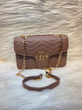 G Chevron Chain Sling Bag – Dusty Mauve | TBS-015