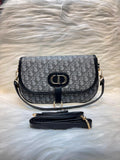 D Monogram Classic Sling Bag – Grey & Black | TBS-016