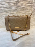 M Signature Chain Sling Bag – Taupe | TBS-022