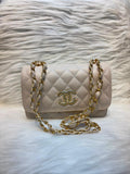 C Quilted Chain Sling Bag – Beige | TBS-025