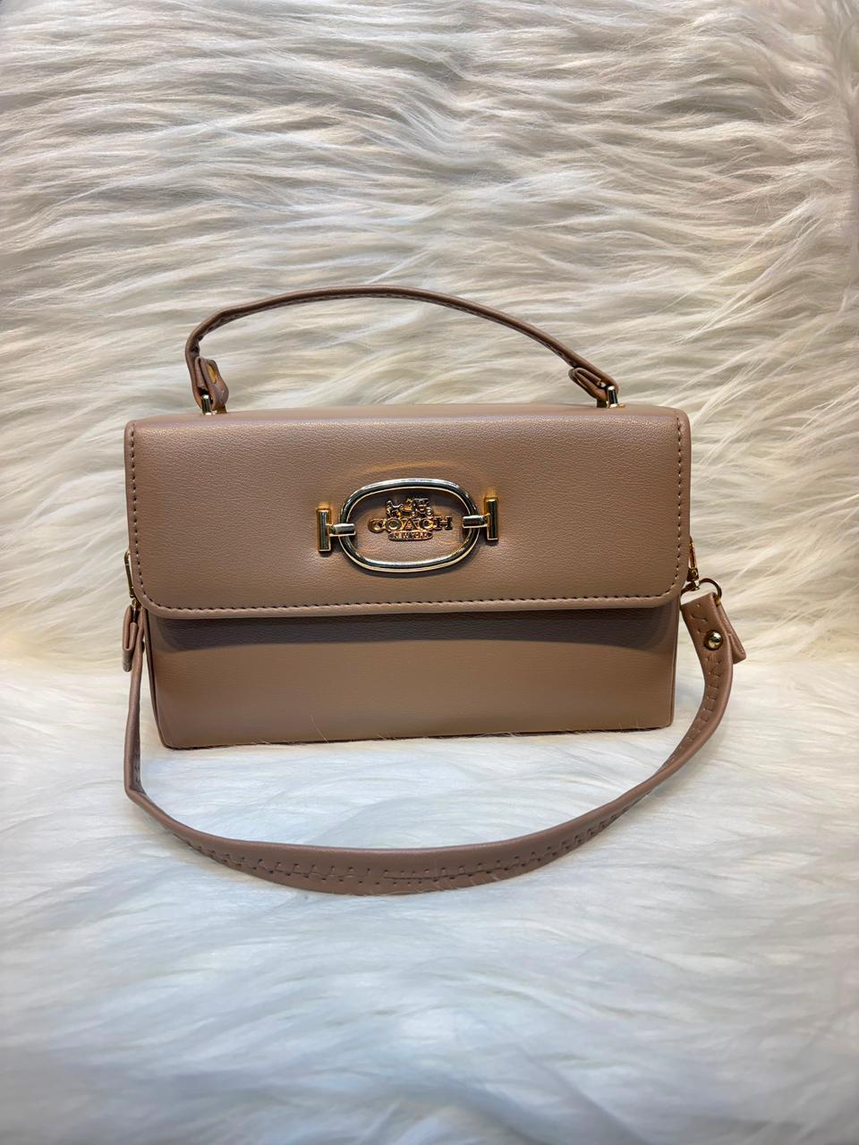 C Classic Top Handle Sling Bag – Taupe | TBS-031