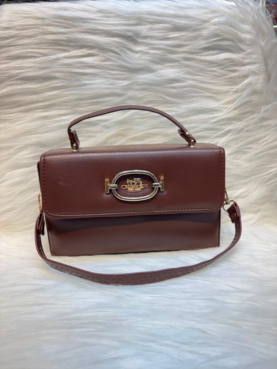 C Classic Top Handle Sling Bag – Coffee Brown | TBS-032