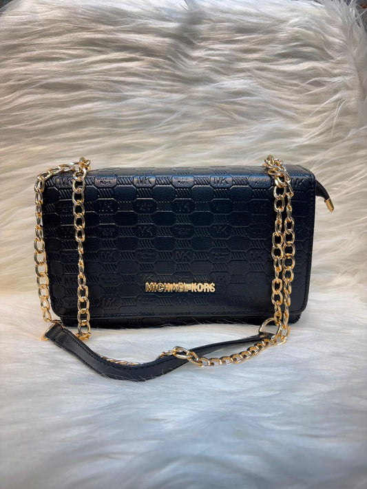 M Signature Chain Sling Bag – Black | TBS-034