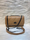C Classic Chain Sling Bag – Tan | TBS-042
